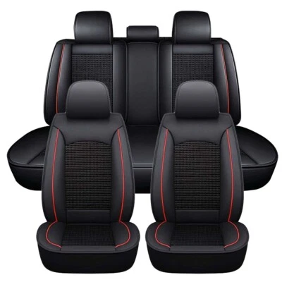 For Ford Focus Car Seat Covers Full Set Front Rear Leather Cushion Protector Foto 1 de 4
