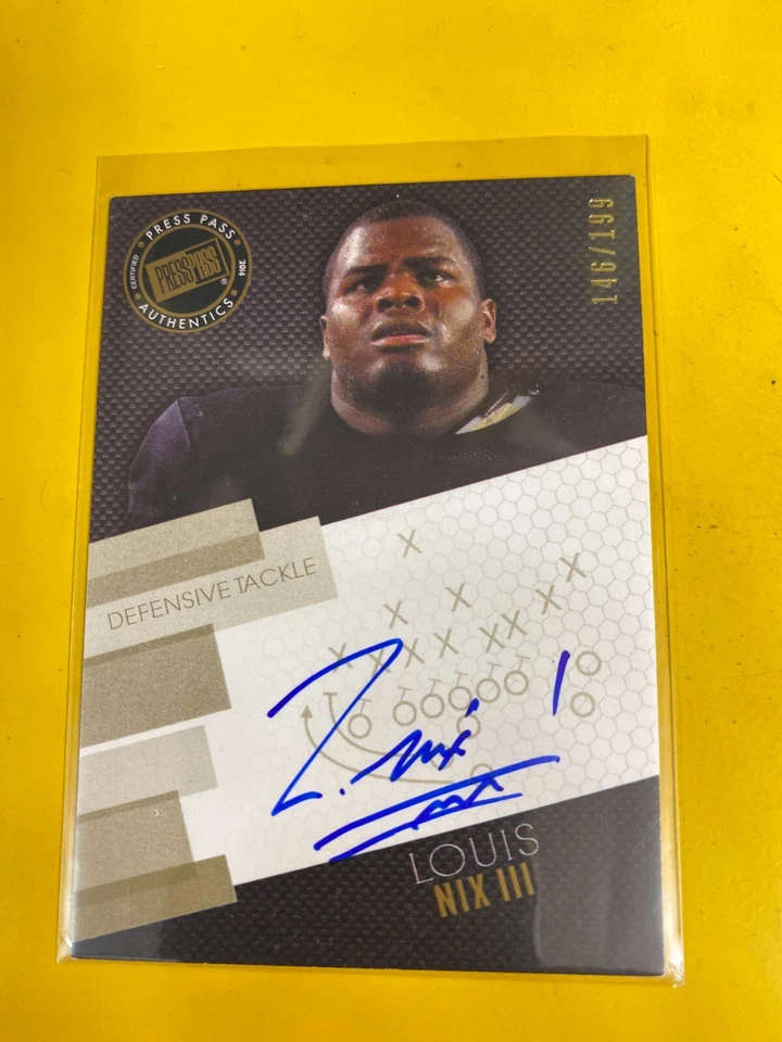 RS8449 2014 Press Pass Autographs Gold #LN Louis Nix III #146/199 - Image 1 of 1