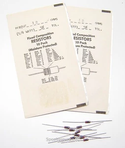 20 Stück - 1/4 Watt - 5% - Carbon Comp Widerstände / 12 Ohm / RC07GF - Bild 1 von 2
