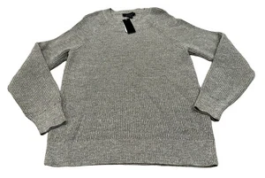 NEW Bloomingdales Mens Raglan Sleeve Crewneck Sweater Gray Size XXL 2XL NWT - Picture 1 of 2