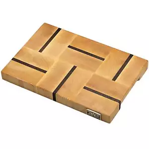Della Maple & Wenge End Grain Cutting Board 12" x 8" x 1-1/4" Made in the USA - Picture 1 of 8