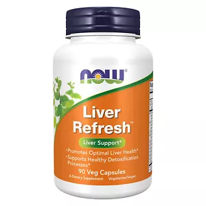NOW Liver Refresh - 90 Veg Caps, with Milk Thistle Extract and Herb-Enzyme blend - Picture 1 of 6
