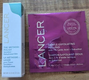 Lancer The Method Polish Pelle Sensibile-Disidratata Nuovo con scatola + Peel Pad Esfoliante - Foto 1 di 1