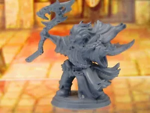Hesur Stormbarer Mago Stregone Mago con Staff Nano Mini Miniatura 3D - Foto 1 di 4