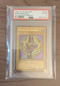 Yugioh LOB French Dark Magician 1st Edition LDD-F003 PSA 4 Rare Low Print Run! - Picture 1 of 9