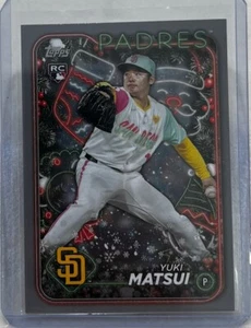 Yuki Matsui 2024 Topps Holiday Silver Glitter RC Baseball card #H191 Padres - Picture 1 of 2