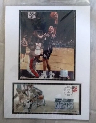 BASKETBALL - USPS PHOTO & FIRST DAY COVER 2002 JASON KIDD NEW JERSEY NETS #1 - Image 1 of 2