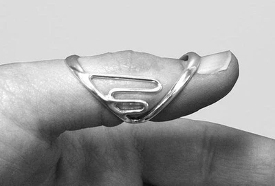Arthritis finger splint for lateral deviation adjustable 925 Silver handmade - Image 1 of 4