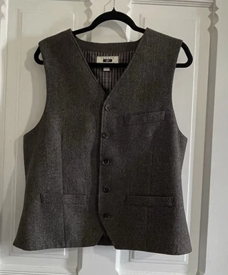 Colete Joseph Abboud mistura de lã M forrado de espinha de peixe Peaky Blinders - Imagem 1 de 4