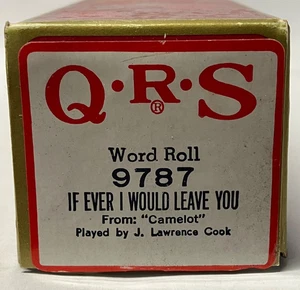 QRS Player Piano Word Roll 9787 If Ever I Would Leave You From Camelot  - Picture 1 of 4