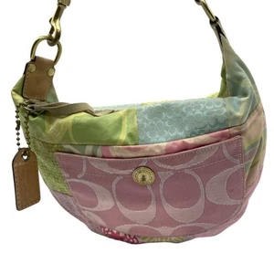 Coach Patchwork Design 2-Way Shoulder Bag Model Number A06Q-374 Canvas - Picture 1 of 12
