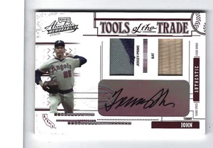 2005 Absolute Tommy John Tools of the Trade Prime Jersey Patch/Bat Auto #3/5 - Picture 1 of 2