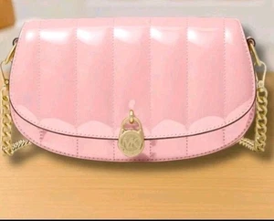 Michael Kors Mila Umhängetasche Damen SM Lackleder wandelbar Powder Blush - Bild 1 von 11