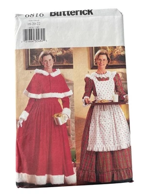 Butterick 6816 Sewing Pattern Sizes 18-20-22 Mrs Claus Costume Vintage UNCUT - Image 1 of 4