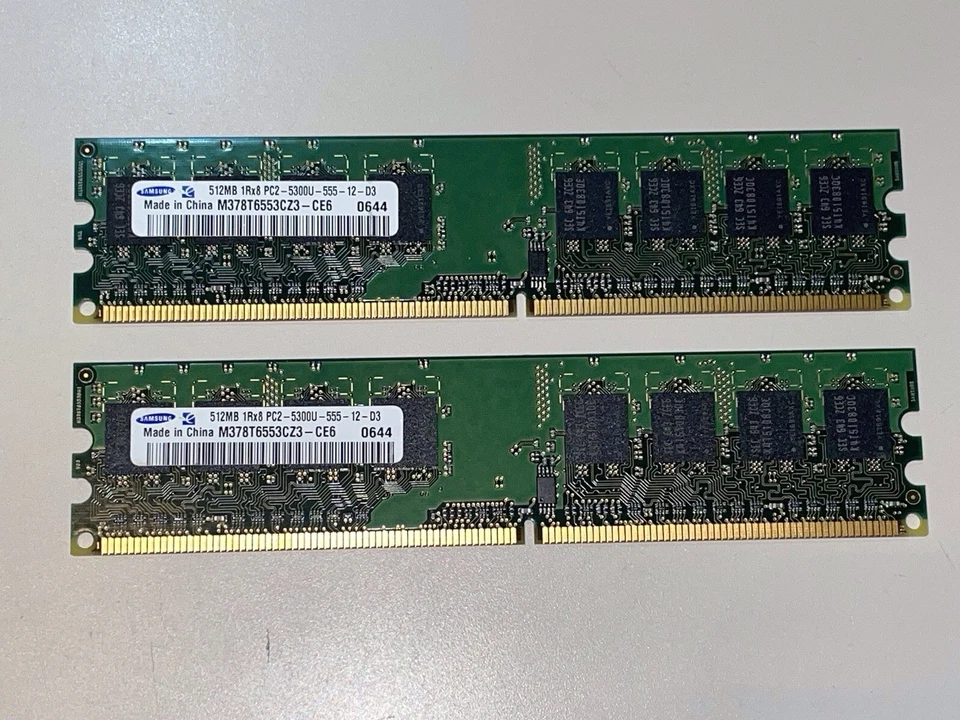 Samsung 512MB (Kit Of 2x 256MB) 1Rx16 PC2-5300 Desktop Memory RAM - Image 1 of 4