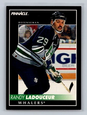 1992-93 Pinnacle #291 Randy Ladouceur Hartford Whalers - Image 1 of 2