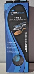 FOOTSCIENTIFIC ORTHOTIC INSOL3S TYPE 3 CAVOVARUS HIGH ARCHES sz Men's 5/5.5... - Picture 1 of 10