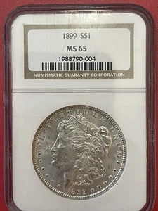 1899 Morgan Silver Dollar NGC MS-65 Very Rare! Very High Grade! - Picture 1 of 2