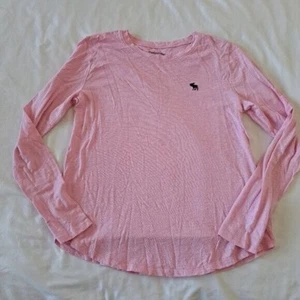 Abercrombie kids girls pink size 15/16 long sleeved shirt EUC - Picture 1 of 3