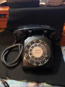 Vintage Western elektrische Klingelanlage Drehtelefon Modell 500DM schwarz ungetestet - Bild 1 von 6