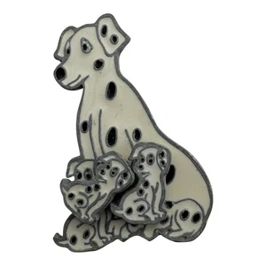 Vintage Dalmatian Dog with Puppies Brooch – 1.75” Enamel & Metal Pin - Bild 1 von 5