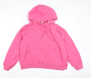 H&M Women's Pink Pullover Hoodie - Size M - Picture 1 of 12