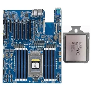 Gigabyte MZ32-AR0 Rev 3.0 Motherboard + AMD EPYC Milan 7C13 CPU Processor kit - Picture 1 of 3