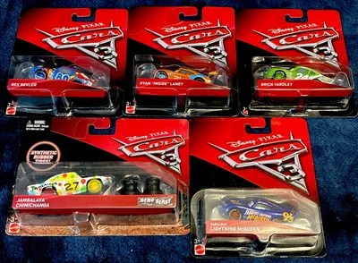 Lot Of 5 Disney Pixar Cars 3 Diecast Cars 1:55 Scale New In Package- FAST SHIP! - Image 1 of 4