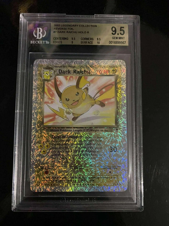  BGS 9.5 Pokemon Dark Raichu Reverse  Foil Holo Legendary Collection psa10 Pop8 - Image 1 of 1