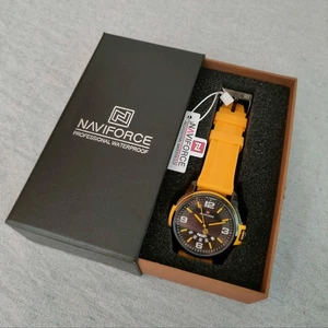 Men's sports quartz watch NAVIFORCE thermopolyurethane strap calendar display wa - Picture 1 of 7