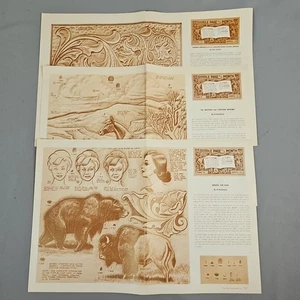 Leather Craft Doodle Page of the Month Lot (3) Craftool Carving Patterns 1B 1963 - Picture 1 of 2
