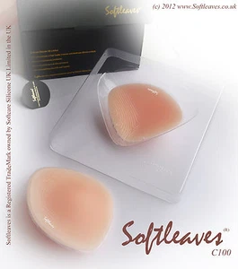 Softleaves C100 Triangular Silicone Breast Forms not Breast Prosthesis Implants - Picture 1 of 20