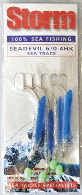 FFT SILBER DREAM RIG 4 x 3/0 HAKEN NORWEGEN KÖDER NORWEGEN WRACK BOOT SEEANGELN