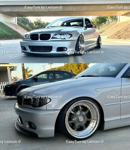 BMW E46 FRONT Lip Spoiler splitter MTech II Msport For 2Door 4Door ABS PLASTIC - Picture 1 of 12