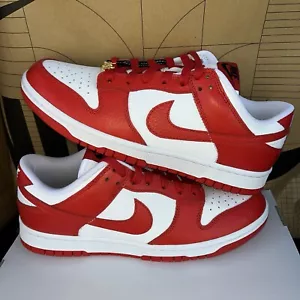 NEW Nike Dunk Low By You Premium Leather Red FJ2253-901 Mens Sz 8, Women’s 9.5 - Picture 1 of 7