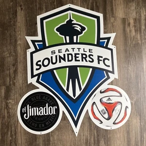 Seattle Sounders FC Metal Bar Sign 21x25" Advertising | El Jimador Adidas - Picture 1 of 14