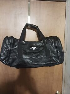 Bon Jovi Black Leather Duffel Bag Carry-On Travel Overnight 
