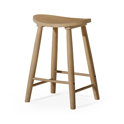 Maven Lane Luna Counter Stool in Light Oak Wood Finish(Open Box) - Image 1 of 4