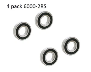 6000-2RS C3 Premium Rodamiento de bolas sellado de goma paquete de 4 en cajas originales 10x26x8 - Imagen 1 de 1