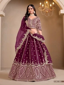 Bollywood Party Wear ReadyMade Wedding Indian Pakistani Designer Lehenga Choli - Picture 1 of 17