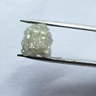 4.12Ct Natural White Gray Raw Diamond Loose Rough diamond I3 Clarity 8.59mm X58