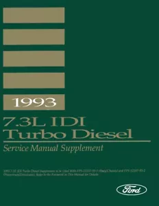 1993 Ford Truck 7.3L IDI Turbo Diesel Engine Service Repair Manual Supplement - Picture 1 of 7