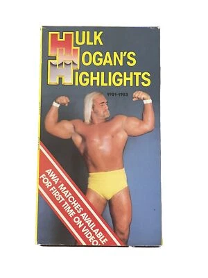 Hulk Hogan's Highlights 1982-83 AWA Wrestling VHS 1990 MNTEX Andre FREE SHIP VTG - Image 1 of 4