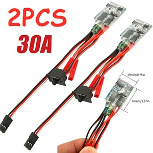 2PCS 30A ESC RC Motor Bürstenmotor Drehzahlregler 4-8V Für Mini Auto Boot Buggy - Bild 1 von 8