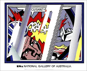 Roy LICHTENSTEIN Reflections On Crash 2013 Exhibition Art Poster 23-1/4 x 29 - Picture 1 of 1