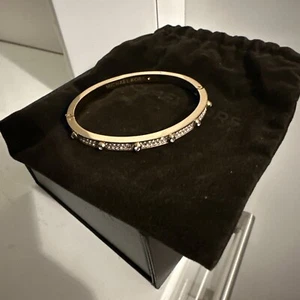 Michael Kors Heritage Rose Gold Tone Astor Hinge Pave Bracelet - Picture 1 of 7
