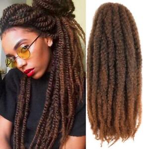 18" Marley Twist Braiding Hair Afro kinky Curly Crochet Braids Hair Extensions