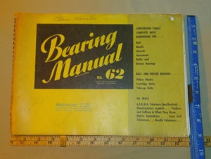 Manuale cuscinetto #62 1962 Cuscinetto a sfere e rulli MECCANICO/Macchinista ?Abom79 su YT? - Foto 1 di 22