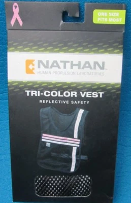 Nathan Breast Cancer Awareness Tri-Color Reflective Safety Vest One Size - Image 1 of 4
