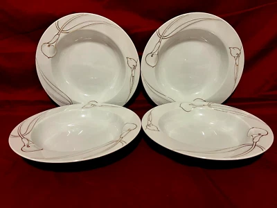 Mikasa Helena Uglow Gold Classic LDB14 Juego de 4 cuencos de sopa con borde 9" Japón Foto 1 de 2